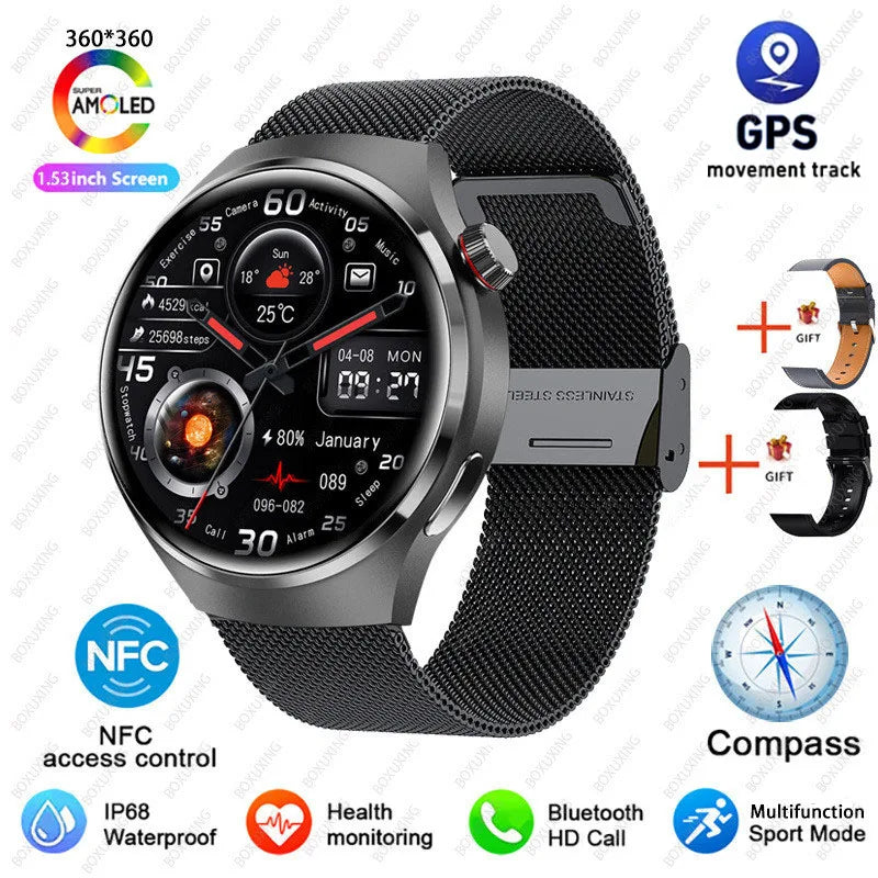 NovaTrack 4 Pro – GPS Smartwatch with Health & Bluetooth Call Fratures