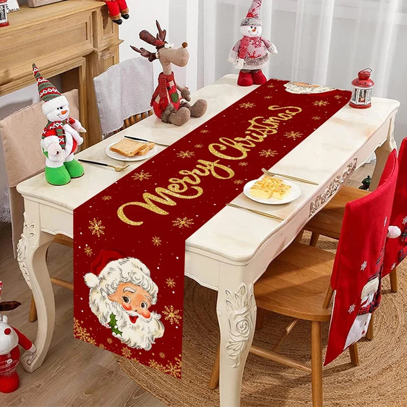 FestiveCharm™ Santa Table Runner