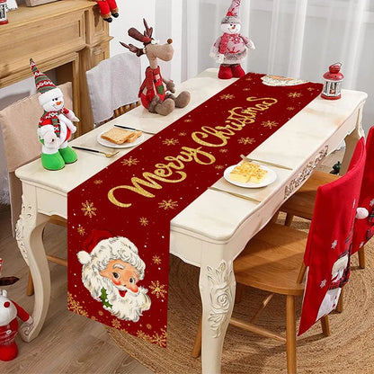 FestiveCharm™ Santa Table Runner