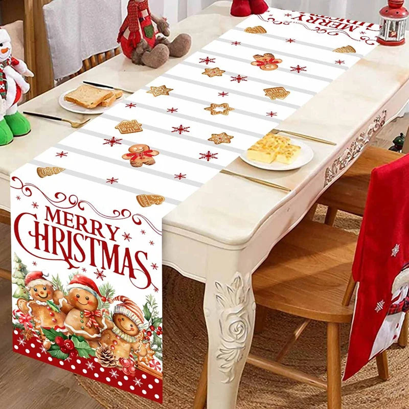 FestiveCharm™ Santa Table Runner