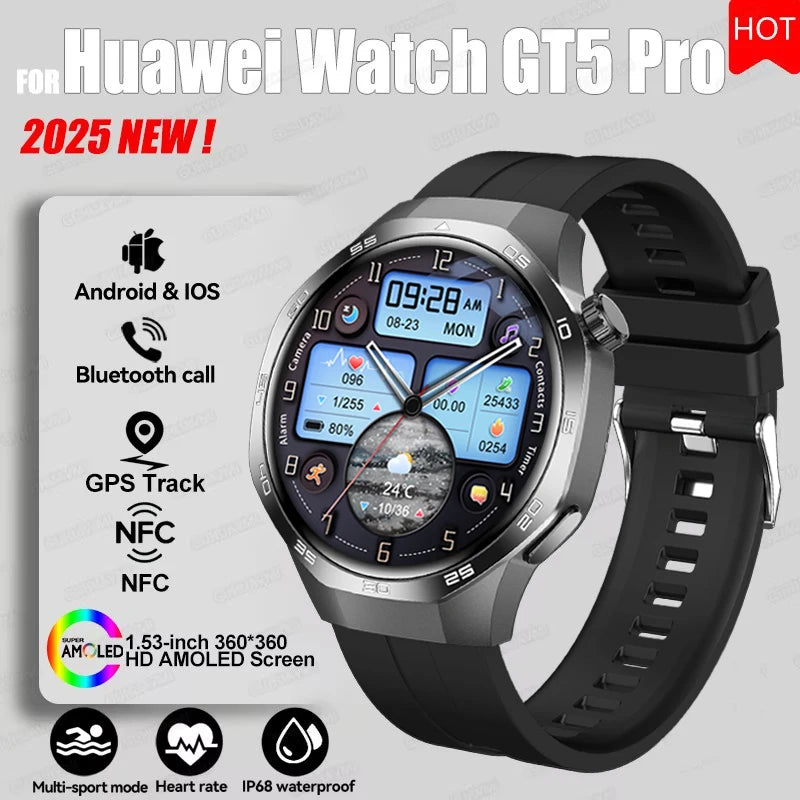 AstraGT 5 Pro – AMOLED GPS Smartwatch with NFC & Health Tracking