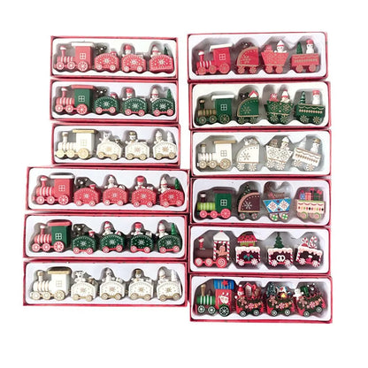 MerryRails™ Festive Wooden Train Decor