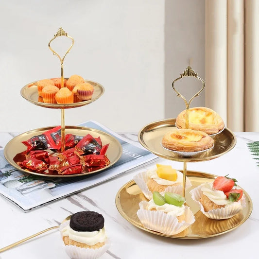 EleganceTier™ 3-Layer Stainless Steel Dessert Stand