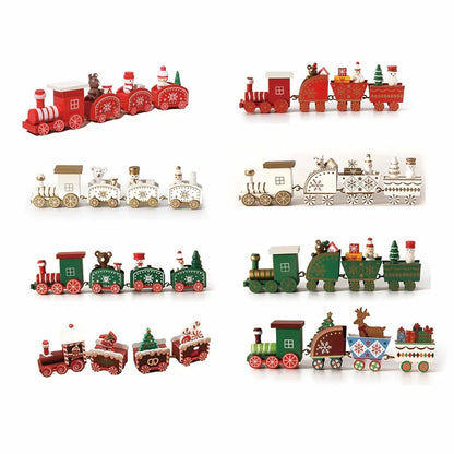 MerryRails™ Festive Wooden Train Decor