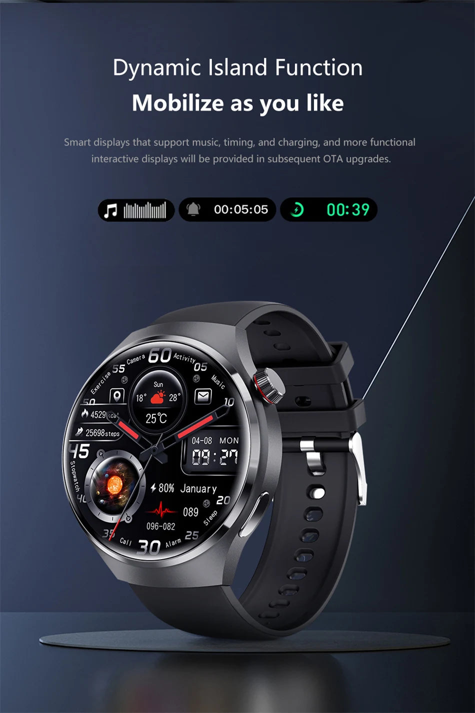 NovaTrack 4 Pro – GPS Smartwatch with Health & Bluetooth Call Fratures