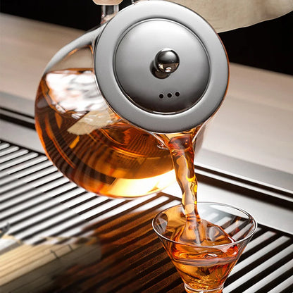 BrewVista™ Heat-Resistant Glass Teapot with Stainless Steel Infuser