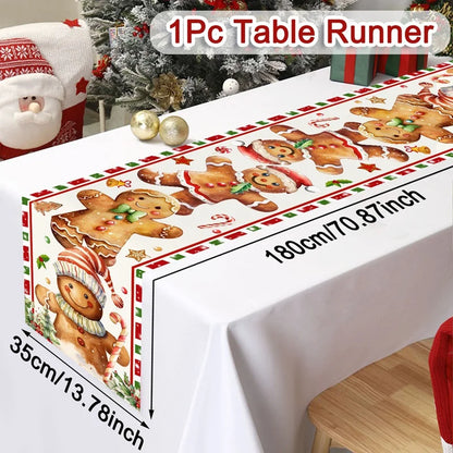 FestiveCharm™ Santa Table Runner