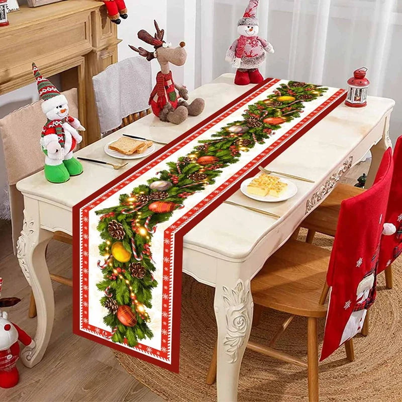 FestiveCharm™ Santa Table Runner