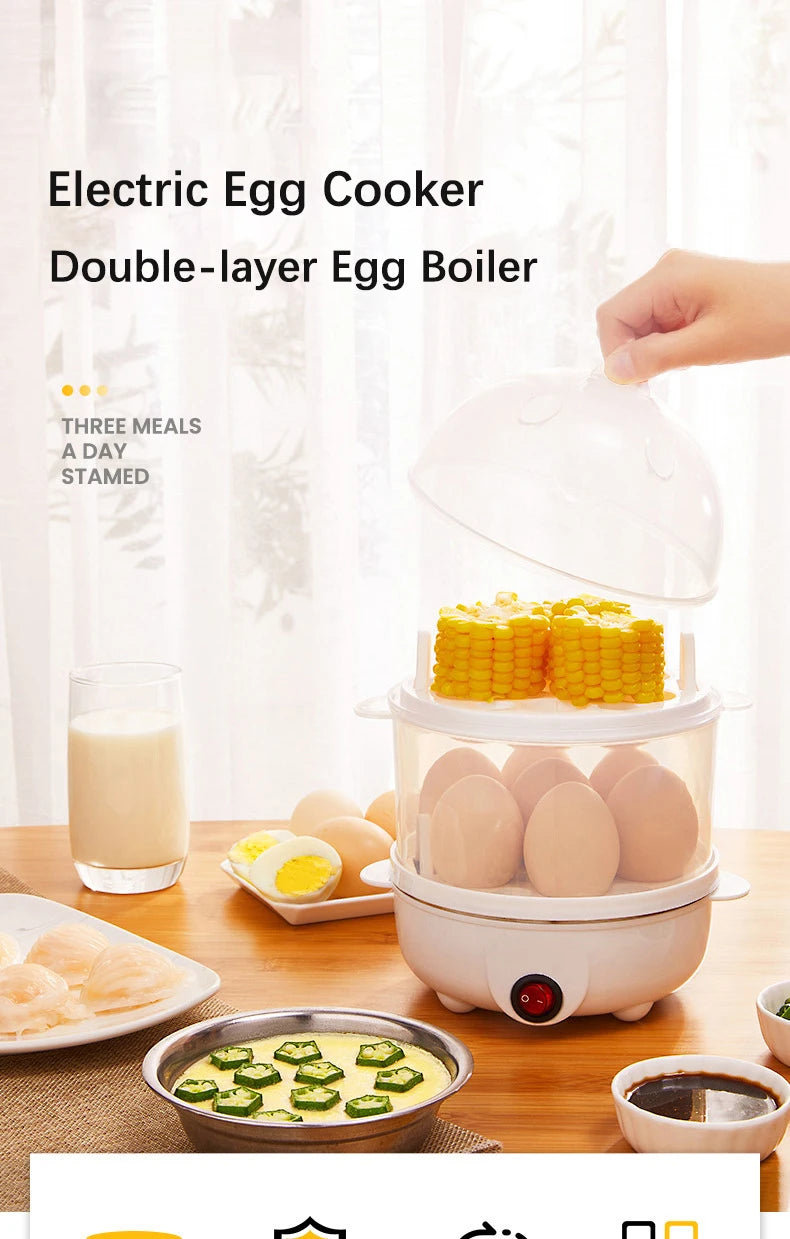 QuickEgg Pro Mini Boiler – Auto Shut-Off Electric Egg Cooker