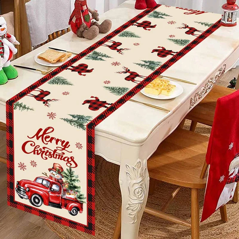 FestiveCharm™ Santa Table Runner