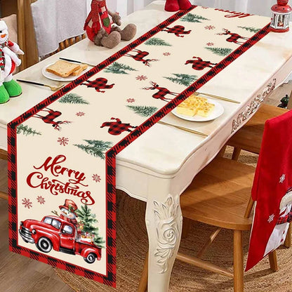 FestiveCharm™ Santa Table Runner