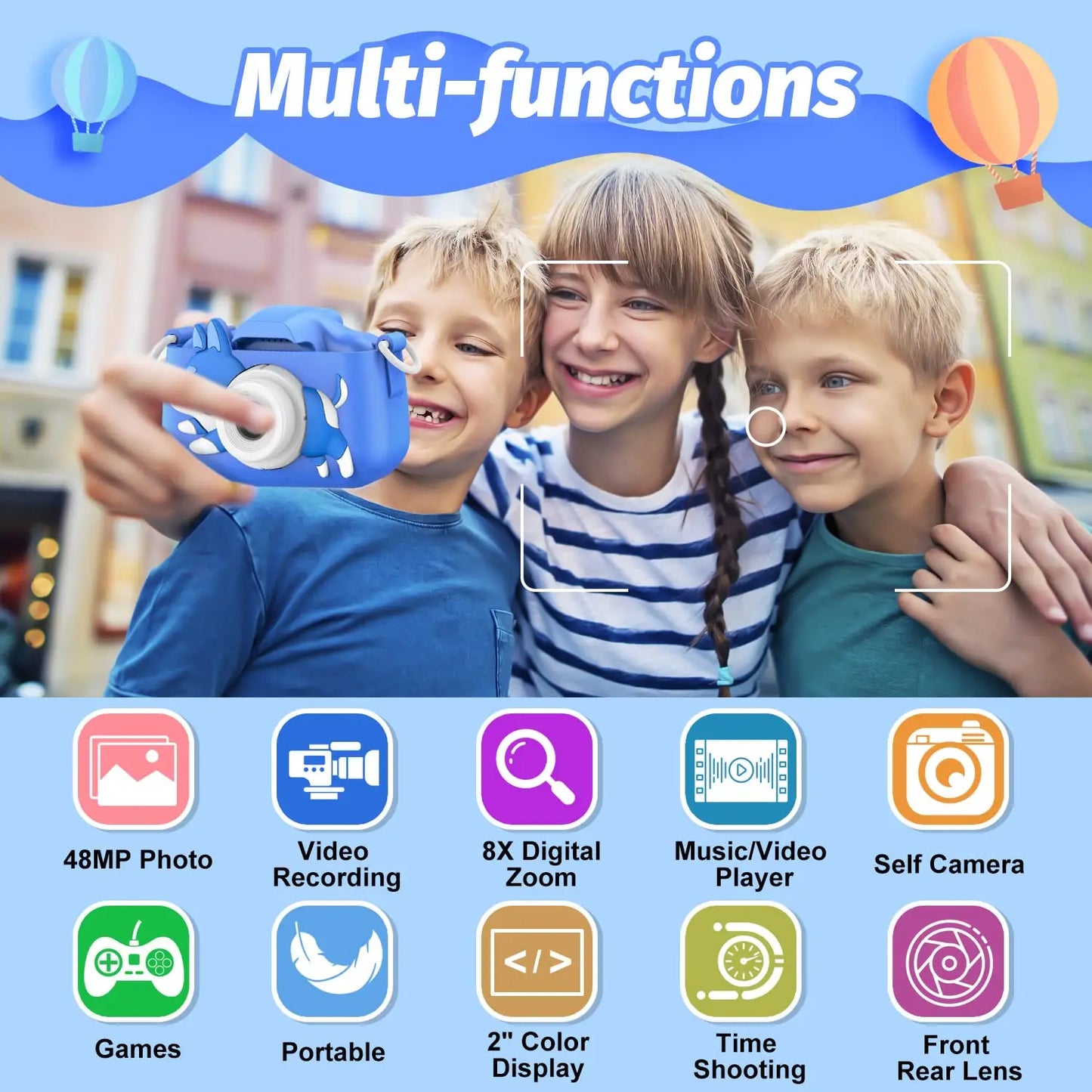 TinyPix HD Kids Cam – Digital Video Camera Toy with Colour Display