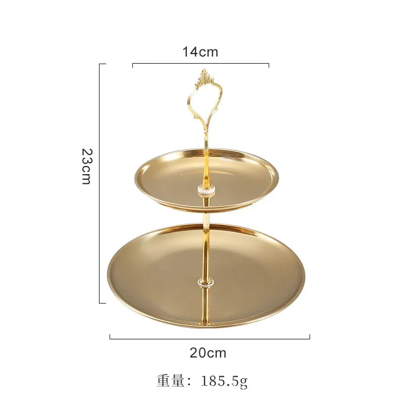EleganceTier™ 3-Layer Stainless Steel Dessert Stand