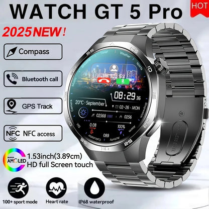 AstraGT 5 Pro – AMOLED GPS Smartwatch with NFC & Health Tracking