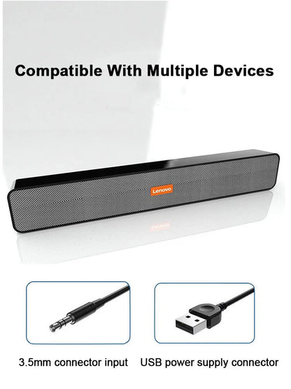 CinemaBass Home Sound Bar – Stereo Surround Speaker for TV & PC