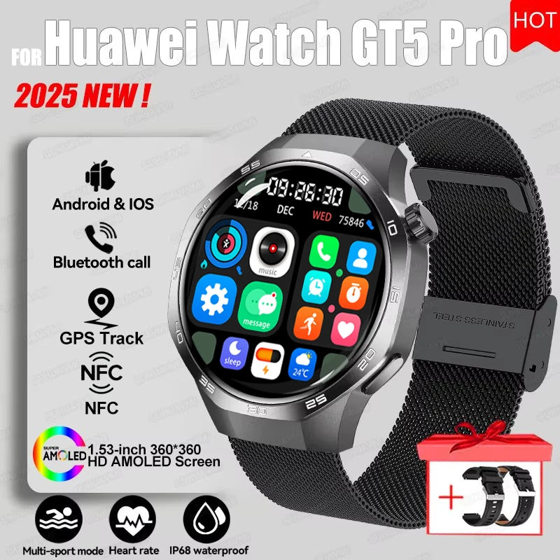 AstraGT 5 Pro – AMOLED GPS Smartwatch with NFC & Health Tracking