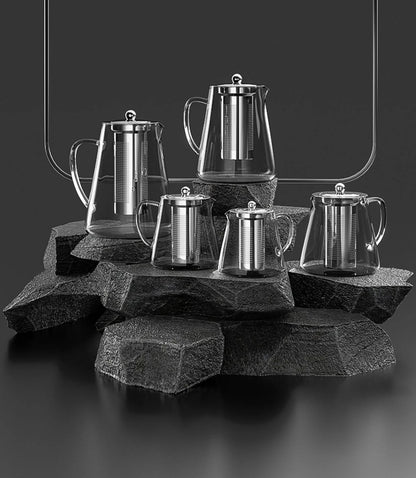 BrewVista™ Heat-Resistant Glass Teapot with Stainless Steel Infuser