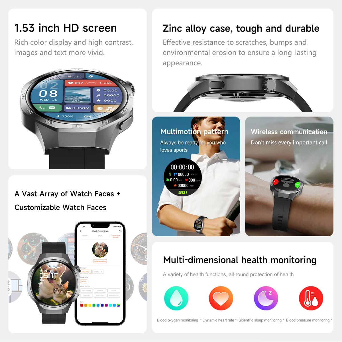 AstraGT 5 Pro – AMOLED GPS Smartwatch with NFC & Health Tracking