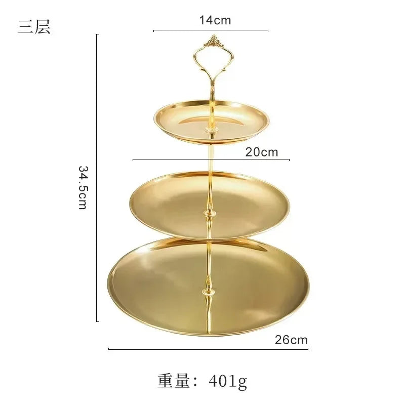 EleganceTier™ 3-Layer Stainless Steel Dessert Stand
