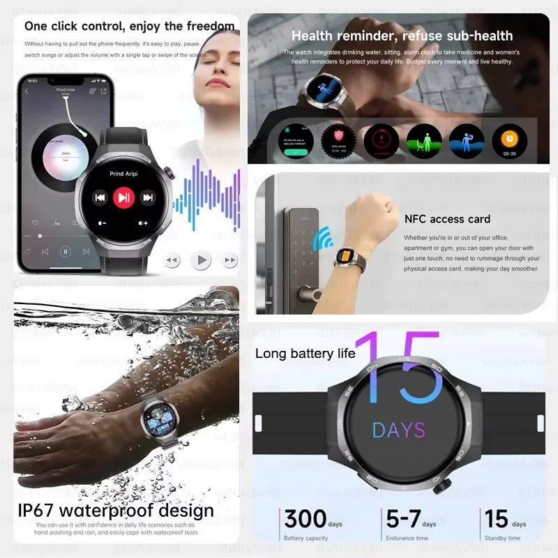 AstraGT 5 Pro – AMOLED GPS Smartwatch with NFC & Health Tracking