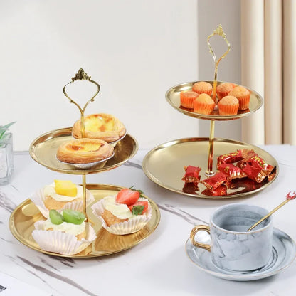 EleganceTier™ 3-Layer Stainless Steel Dessert Stand