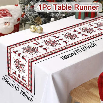FestiveCharm™ Santa Table Runner
