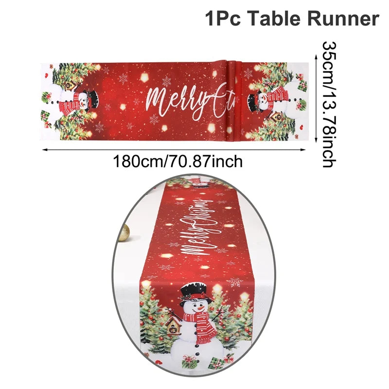FestiveCharm™ Santa Table Runner