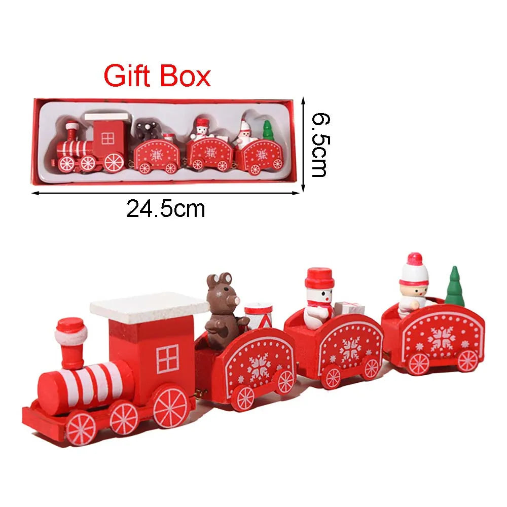 MerryRails™ Festive Wooden Train Decor