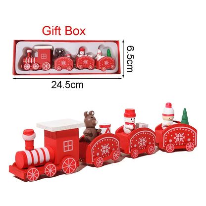 MerryRails™ Festive Wooden Train Decor