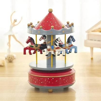 MelodyWhirl™ Vintage Carousel Music Box