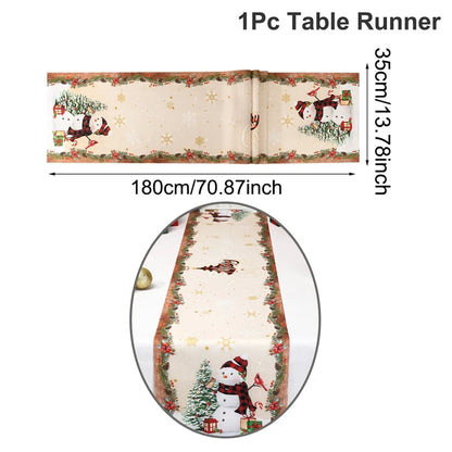 FestiveCharm™ Santa Table Runner