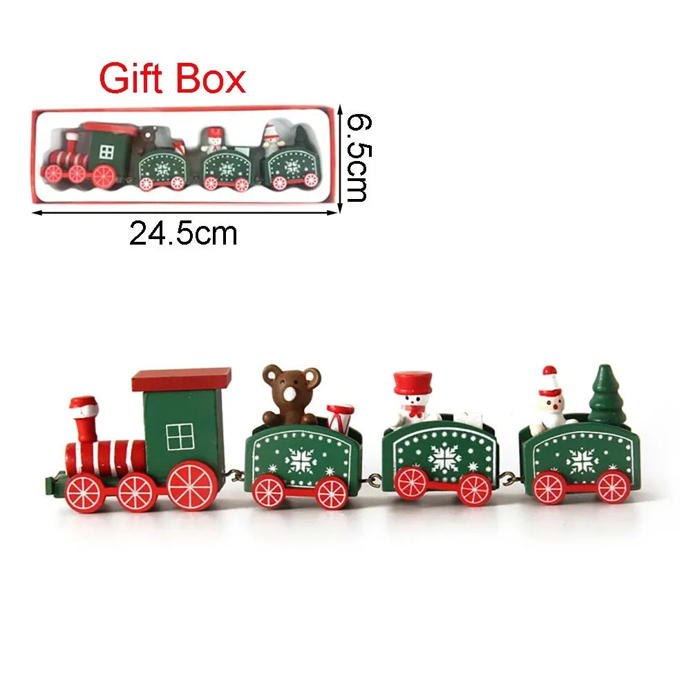 MerryRails™ Festive Wooden Train Decor